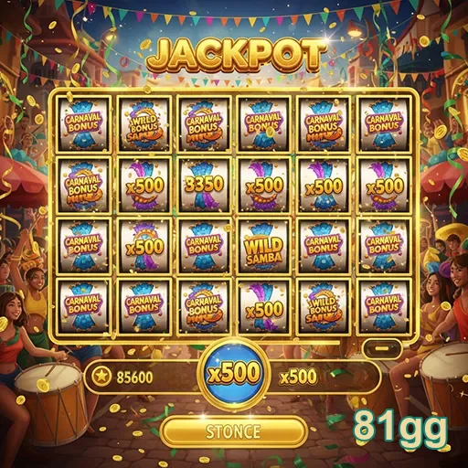 Tela do jogo Jackpot disponível no site 81gg, mostrando gráficos vibrantes e opções de aposta.